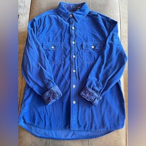 Vintage 1946 Blue Corduroy Shirt Size L